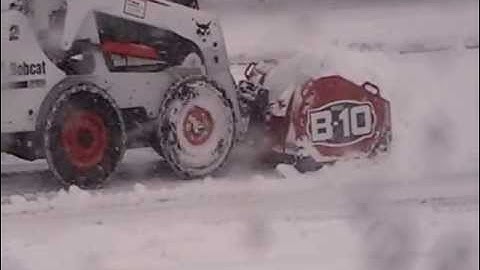 JLS Plowing with Bobcat & Boss Pusher