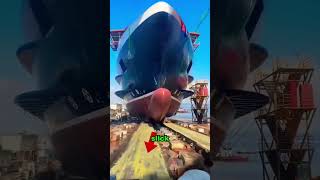 The Riskiest Step In Building A Mega Ship#ShipLaunch #Shipbuilding #MegaShips #Engineering