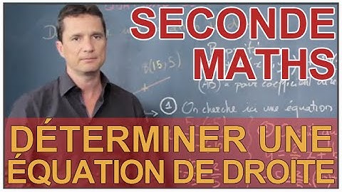 Déterminer une équation de droite - Maths seconde - Les Bons Profs