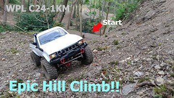 WPL C24-1 KM - Epic Hill Climb! Toyota Hilux RC