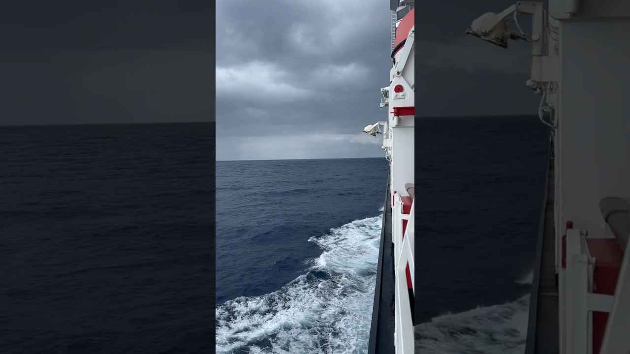 An overcast day at sea