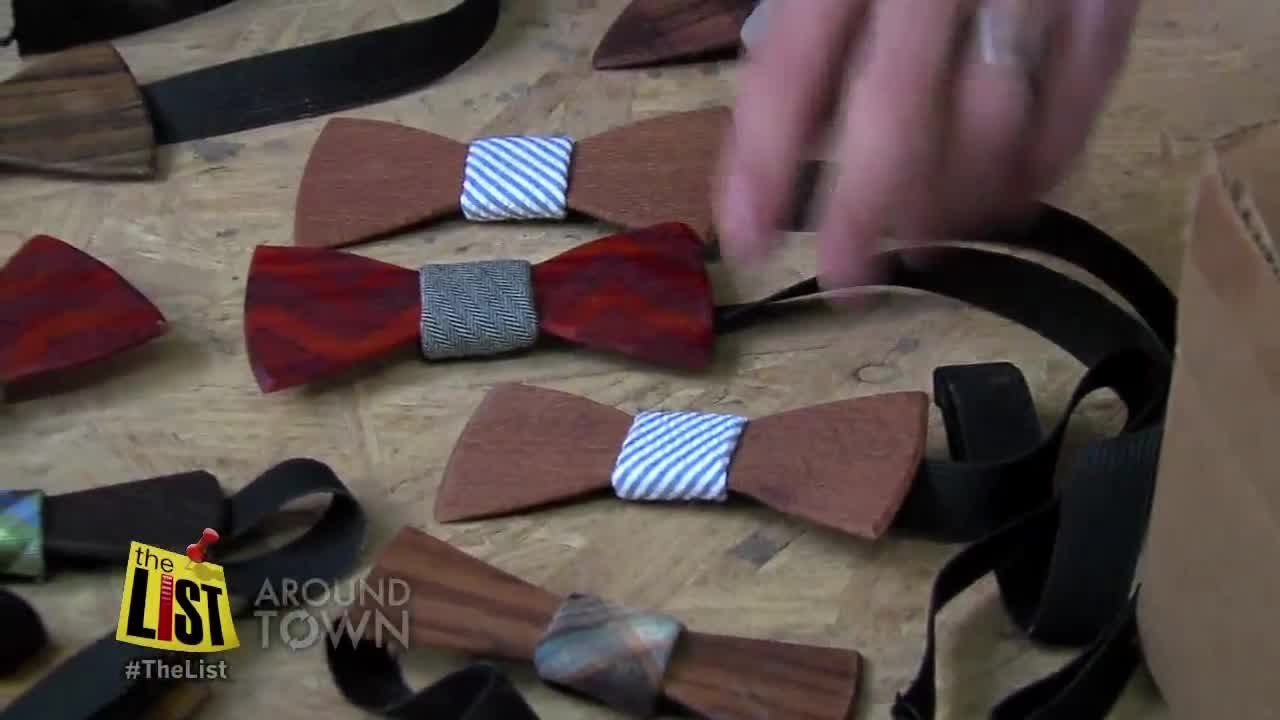 wooden bow ties all the rage in men s fashion youtube