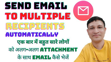 Send bulk mail with attachment using VBA |Send E-Mail in VBA Excel through Microsoft Outlook |Hindi|