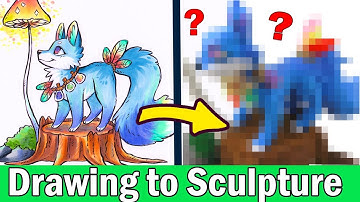 TURNING YOUR ART INTO SCULPTURE #4 Polymer Clay DIY CRAFT Art Challenge