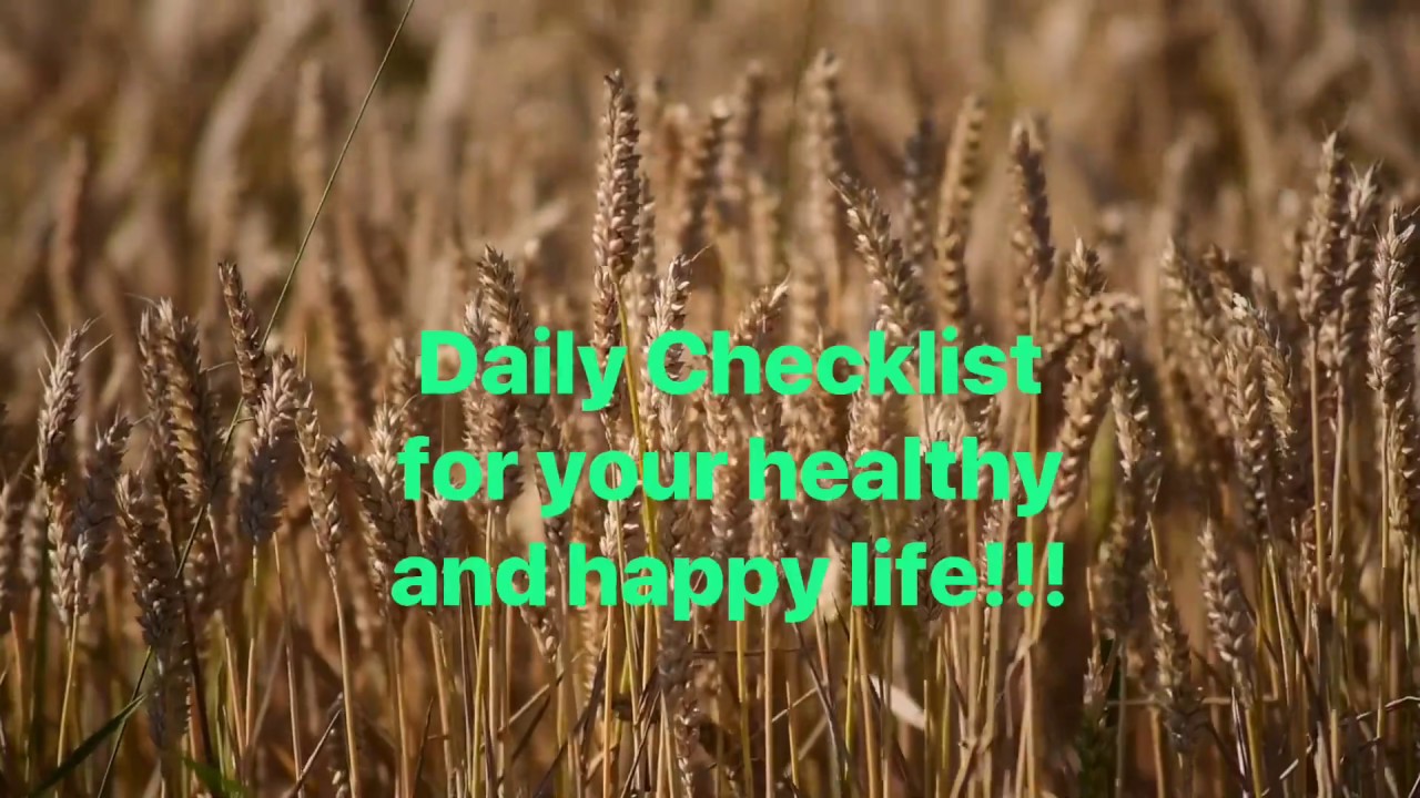Daily check list/Daily check list for healthy and happy life/ Have you/ Have you done anything today