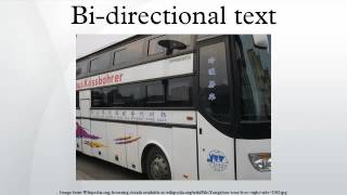 Bi-directional text