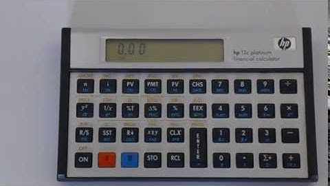 How to Reset an HP 12C Financial Calculator