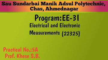 Adsul Polytechnic_ELECTRICAL_3I_EEM_Practical_5A_Extension of range of Ammeter by CT