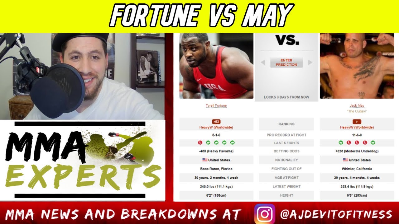 Bellator 245 Tyrell Fortune vs Jack May Prediction & Betting Odds