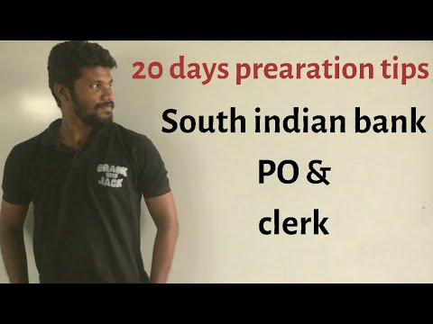 20 days preparation tips | South indian bank PO | South indian bank clerk | Mr.Jackson