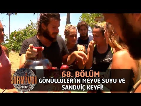 Gönüllüler'in meyve suyu ve sandviç keyfi! | 68. Bölüm | Survivor 2018
