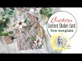 Christmas Lantern Handmade Card / Shaker - Free Template - * Emilia Sieradzan *