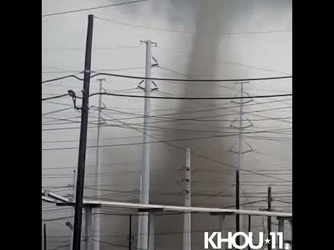 Waterspout turns into landspout in Port Arthur: Video captures up close view