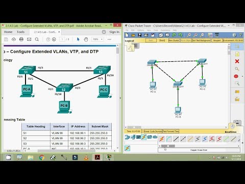 2.1.4.5 Lab - Configure Extended VLANs, VTP, and DTP