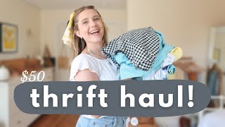 thrift + vintage TRY ON HAUL! | fall 2020