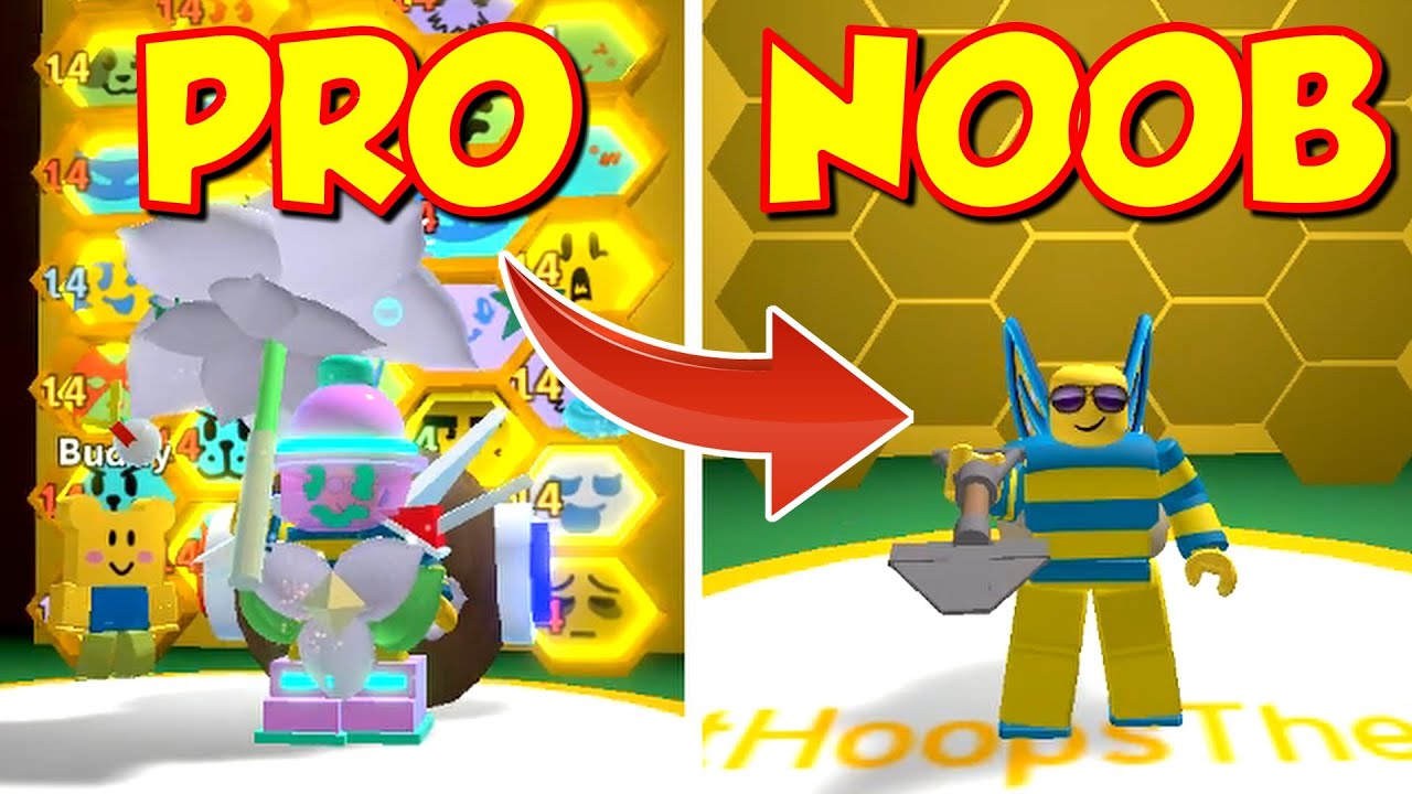 Pro To Noob Bee Swarm Simulator Challenge Youtube - roblox bee swarm simulator pros