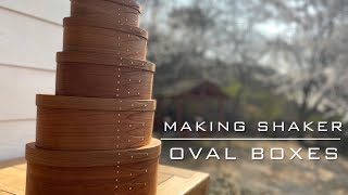 Making shaker oval boxes/나무를 구부려서 만든 쉐이커박스