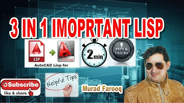 Very Important Lisp for AutoCAD 3 in 1 Command Autodesk.
