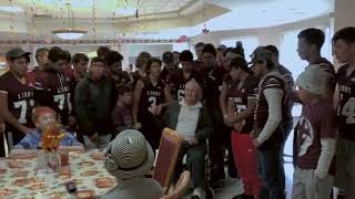 Football Players Visit Nursing Home, Receive Priceless Pep Talk