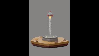 CG Cookie Low Poly Rocket Course, Completed by Draco Socard