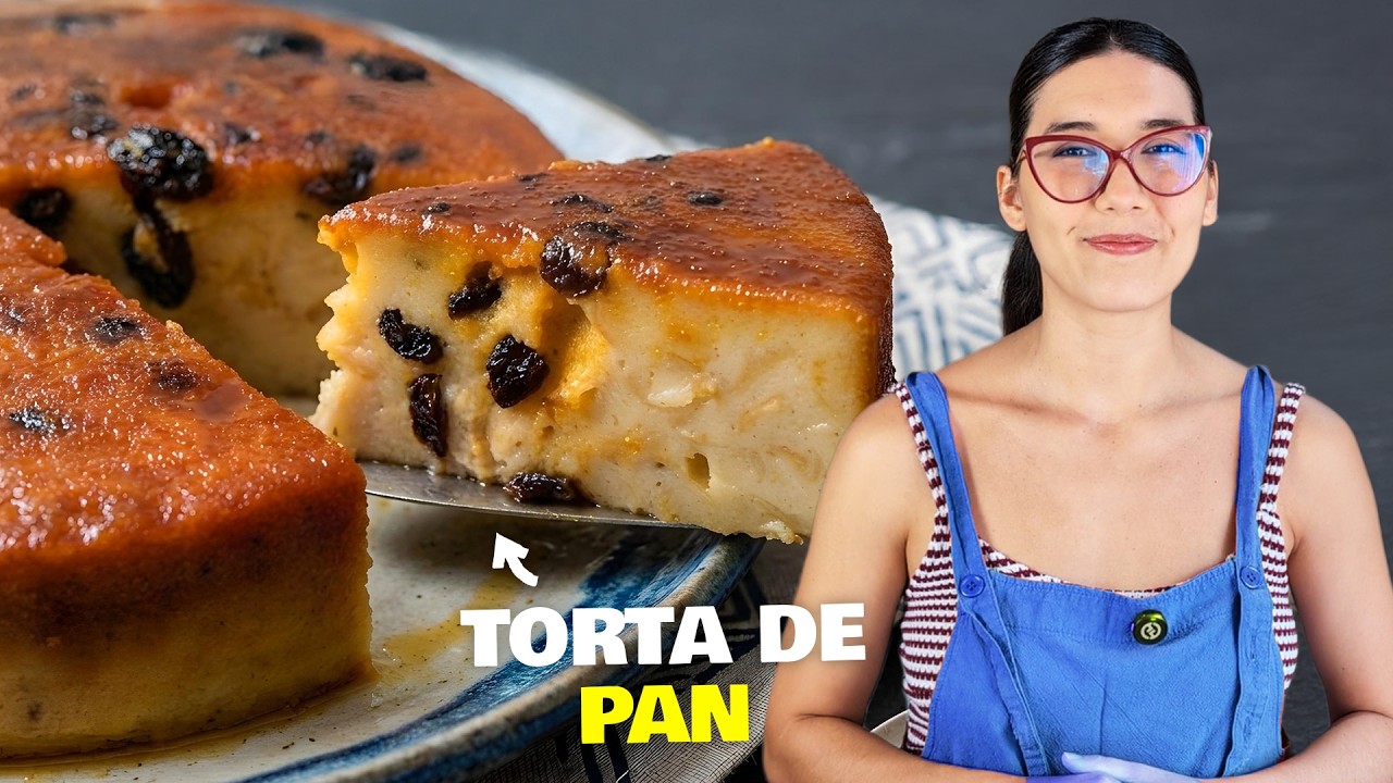 ¿Cómo Hacer una Deliciosa TORTA DE PAN? 🥖🤤 - (Budín de Pan) | Un Postre Casero MUY Fácil de Hacer ✅