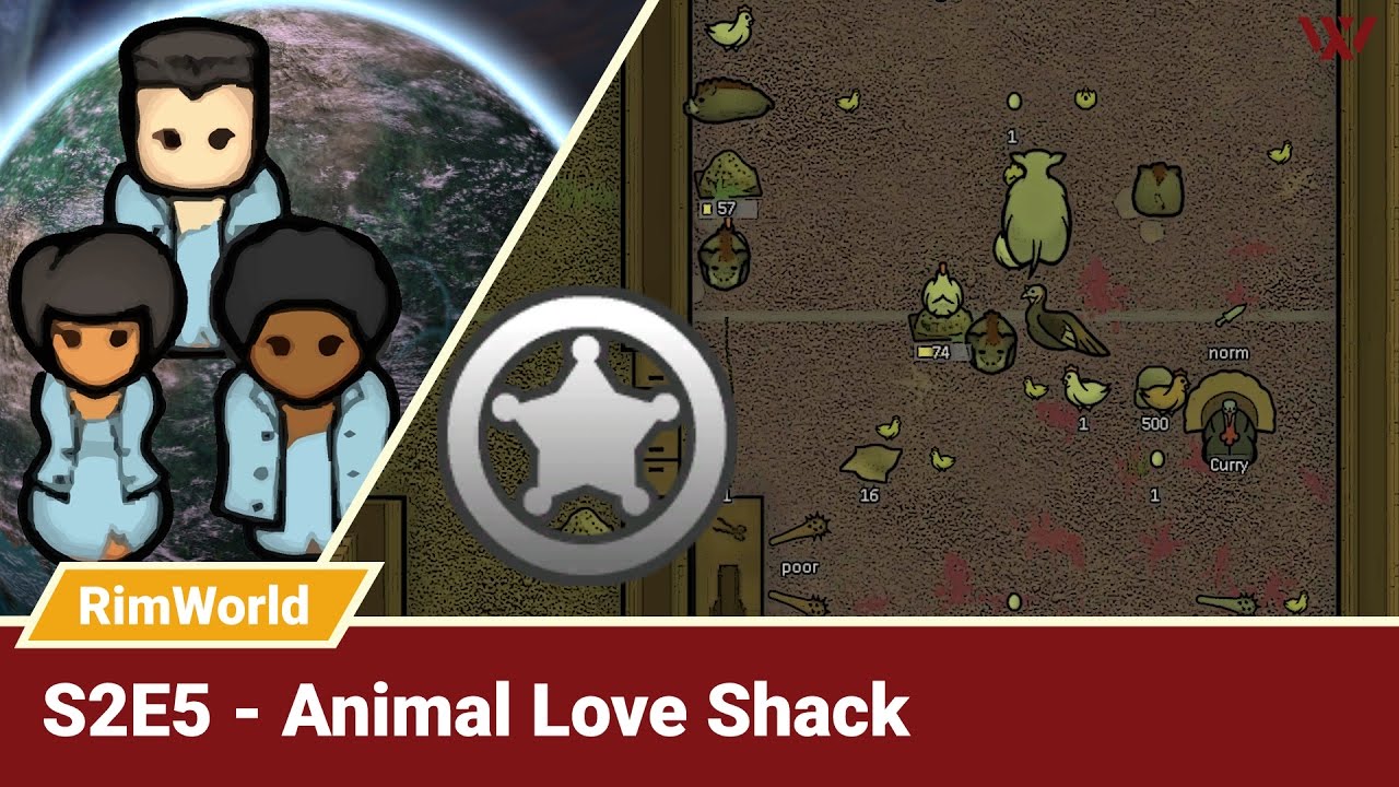 Rimworld S2E5 "Animal Love Shack" - No-Pause Intense Rimworld alpha 16 Gameplay Let's Play