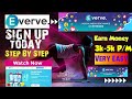 Everve sign up step by step tutorial #freelancing #everve #microjob  #workfromhome