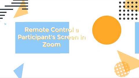 Remote Control in Zoom
