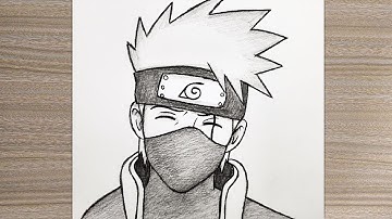 How to Draw Kakashi Hatake Step by Step | Easy Naruto Anime Drawing Tutorial