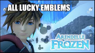 All Lucky Emblem Locations start to finish: Arendelle Frozen - Kingdom Hearts 3