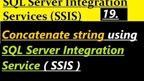 How to concatenate string using SSIS