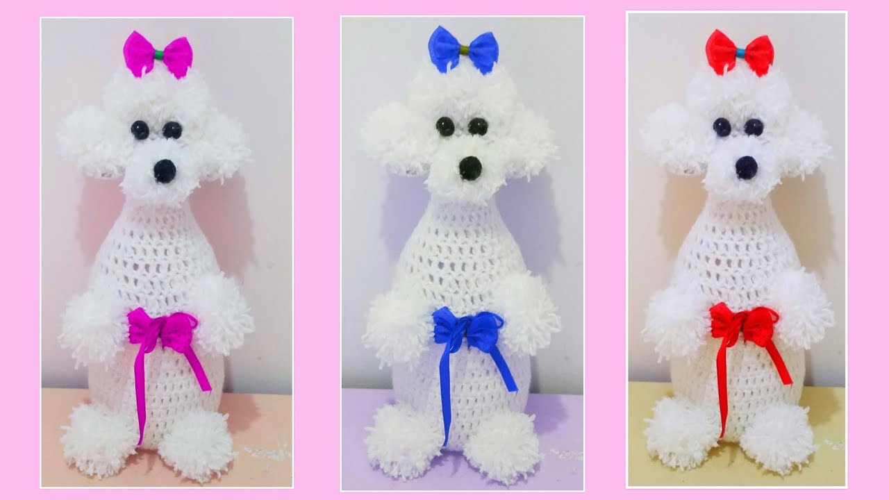 PORTA TRECO de garrafa pet e Crochê