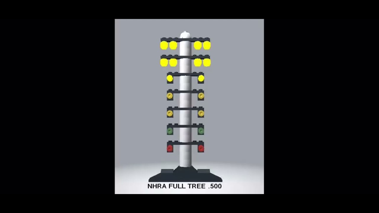 Drag racing tree practice , With times - YouTube