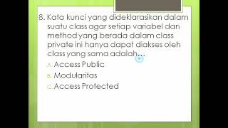 contoh soal -soal Pemrograman Berorientasi Objek kelas XI Rpl