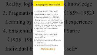 Philosophies of Education | Famous Philosophers &amp; Ideas 📚