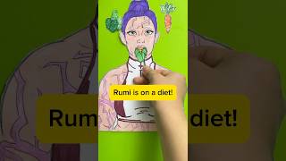 🌺PAPER DIY🌺 Fat Rumi Starts a Diet… Will She Lose Weight? 😳🥗 #art #papercraft