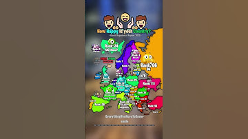 How happy is your country? 🤪🙌 #shorts #map #europe #geography