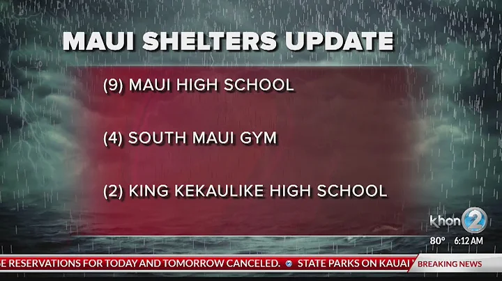 Shelters open overnight on Maui in response to Hur...