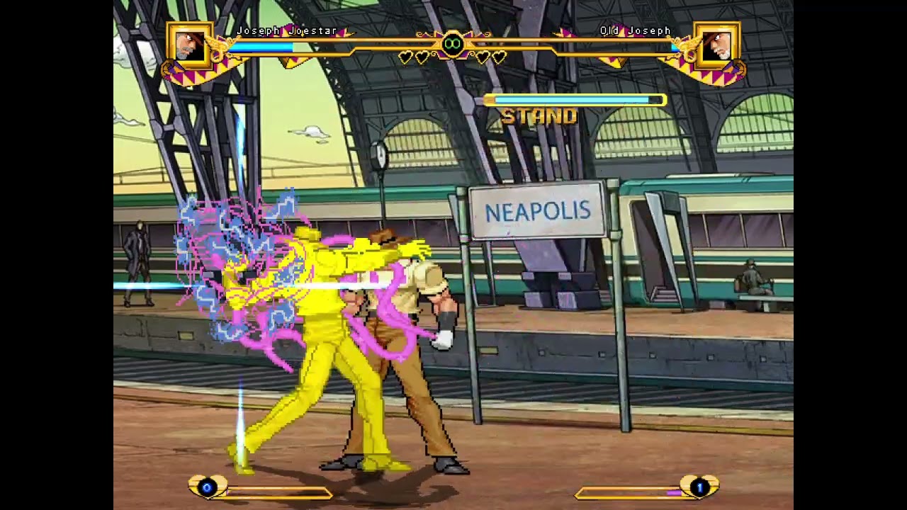 M.U.G.E.N JJBA Requiem: Old Joseph (My Roster) VS Old Joseph (JJBA M.U.G.E.N)