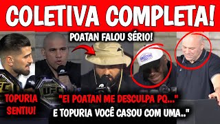 POATAN FALOU SÉRIO E TOPURA SENTIU🚨 Hokit PASSA DE TODOS OS LIMITES EM COLETIVA DO UFC CASA BRANCA
