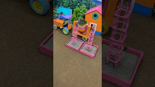 😱 Real Working Mini Tractor Making Cement Pillar | Amazing DIY Construction Machine 🚜 #shorts