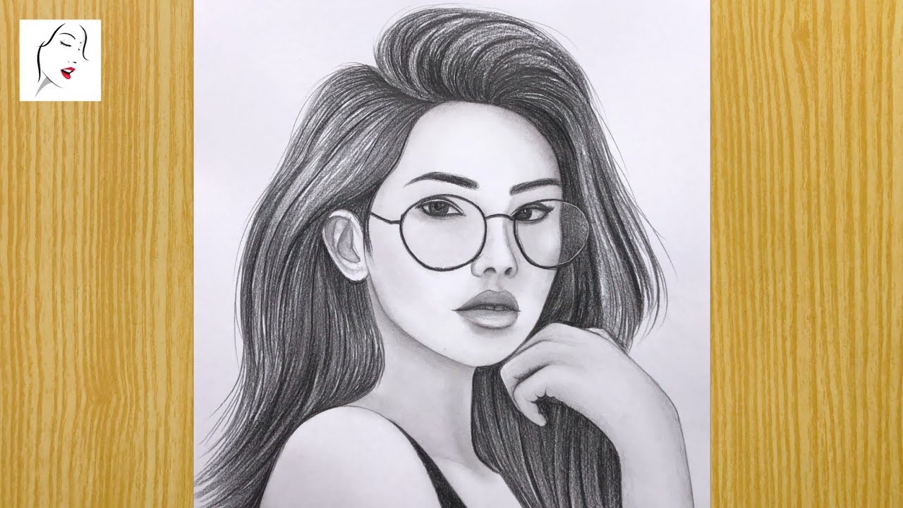 How to draw a Girl Step By Step | Glaases Girl Girl For Beginners | How to Draw | The Crazy Sketcher