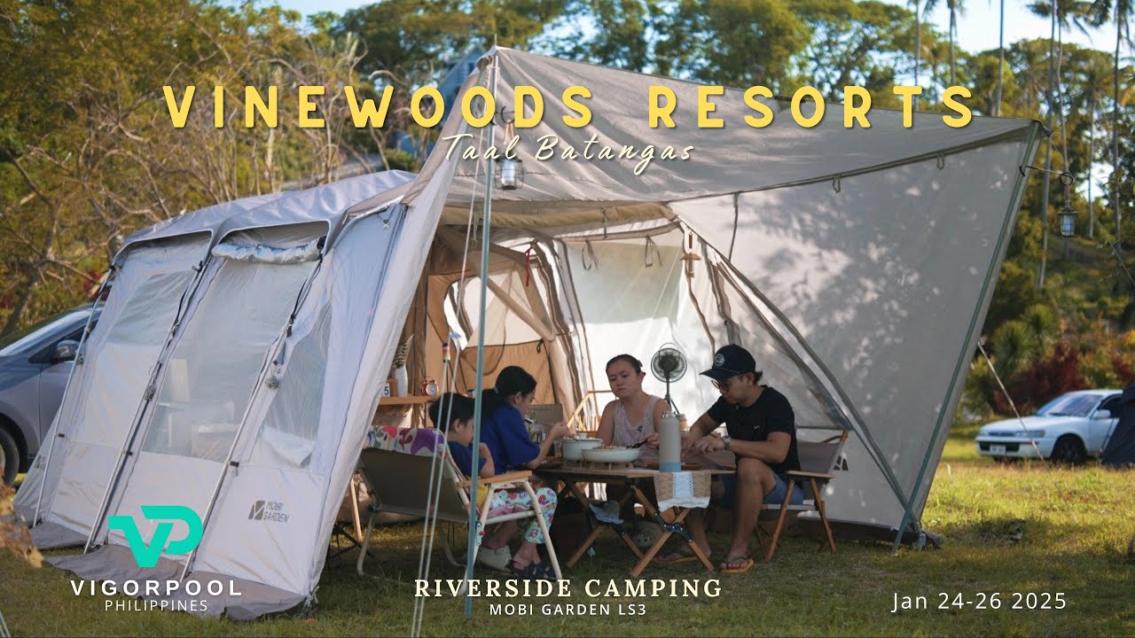 NEW CAMPSITE! VINEWOODS RESORT - Taal, Batangas | 4K | Vigorpool | Mobi Garden | Family Camping