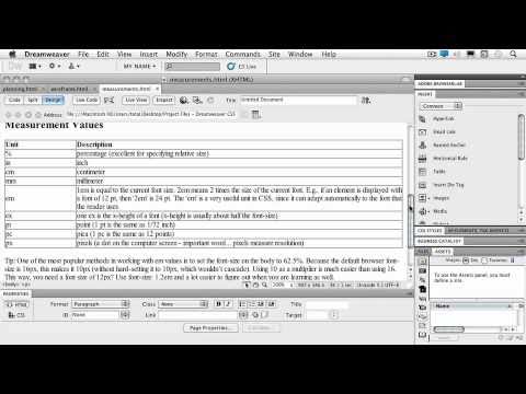 Dreamweaver CS5. Tutorial. Planning a website (2 of 4).wmv