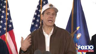 Gov Cuomo opens state's first drive through COVID-19 mobile testing center