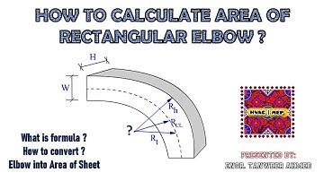 How to calculate area of duct rectangular elbow part 1 | Duct Area Formula | HVAC | in Urdu