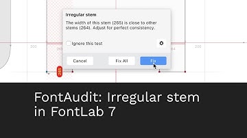 FontAudit: Irregular stem in FontLab 7