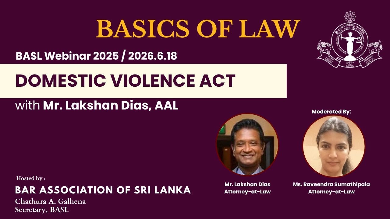 BASICS OF LAW: EPISODE 18: DOMESTIC VIOLENCE ACT