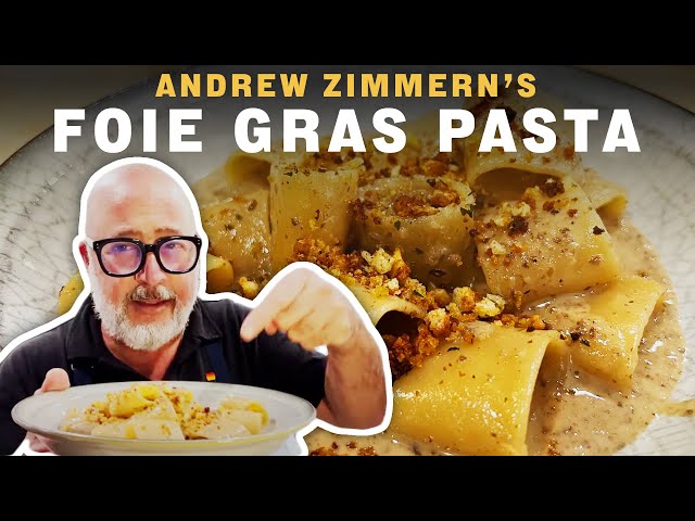 Recipe: Foie Gras Pasta | Andrew Zimmern - YouTube