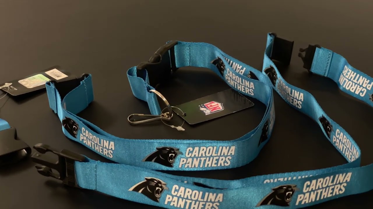 Hillman Carolina Panthers Black and Blue Lanyard in the Key